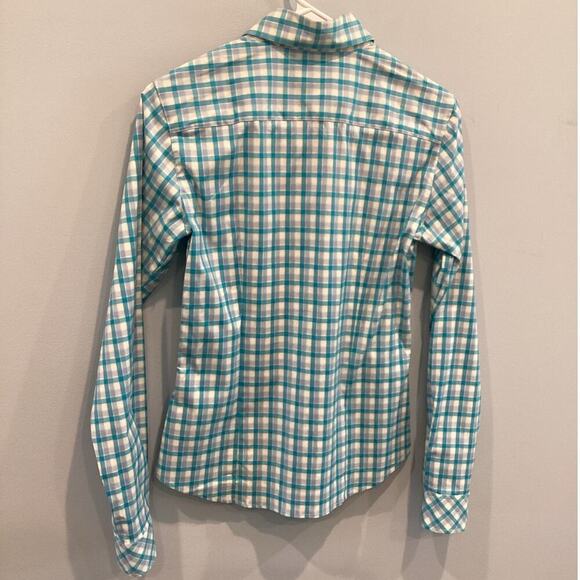 Vintage Lilly Pulitzer Womens Button Up Gingham Plaid Shirt Size 2 Preppy Beach - Picture 4 of 9